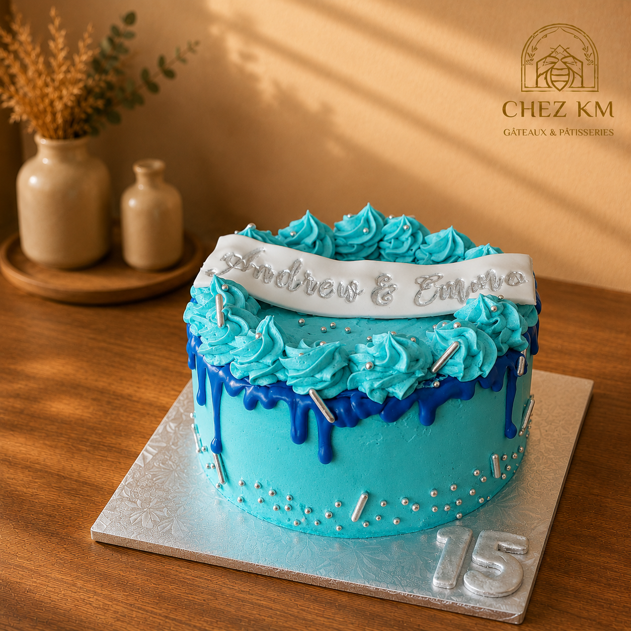 Gâteau Drip Crème