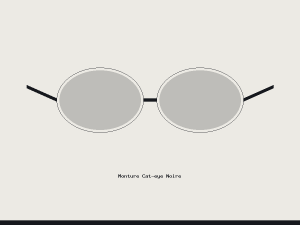 Monture Cat-eye Noire
