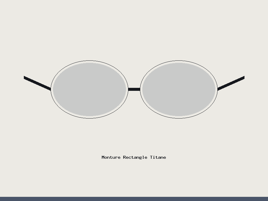 Monture Rectangle Titane