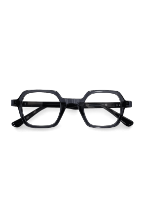 Monture Optique Hexagonale Gris Fumé