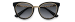 Solaires Papillon Noir & Or à Strass