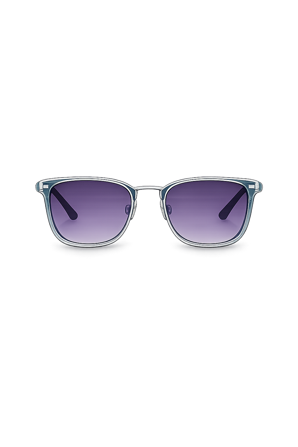 Lunettes de Soleil Papillon Turquoise et Argent Grand Format