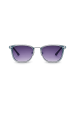 Lunettes de Soleil Papillon Turquoise et Argent Grand Format
