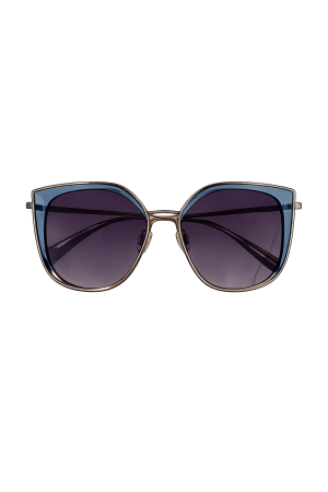 Solaires Papillon Oversize Bicolores Bleu & Or