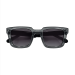  Lunettes de Soleil Carrées Grises Translucides Épaisses