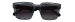  Lunettes de Soleil Carrées Grises Translucides Épaisses