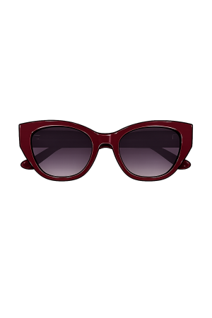 Lunettes de Soleil Cat-Eye Bordeaux Foncé