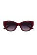 Lunettes de Soleil Cat-Eye Bordeaux Foncé