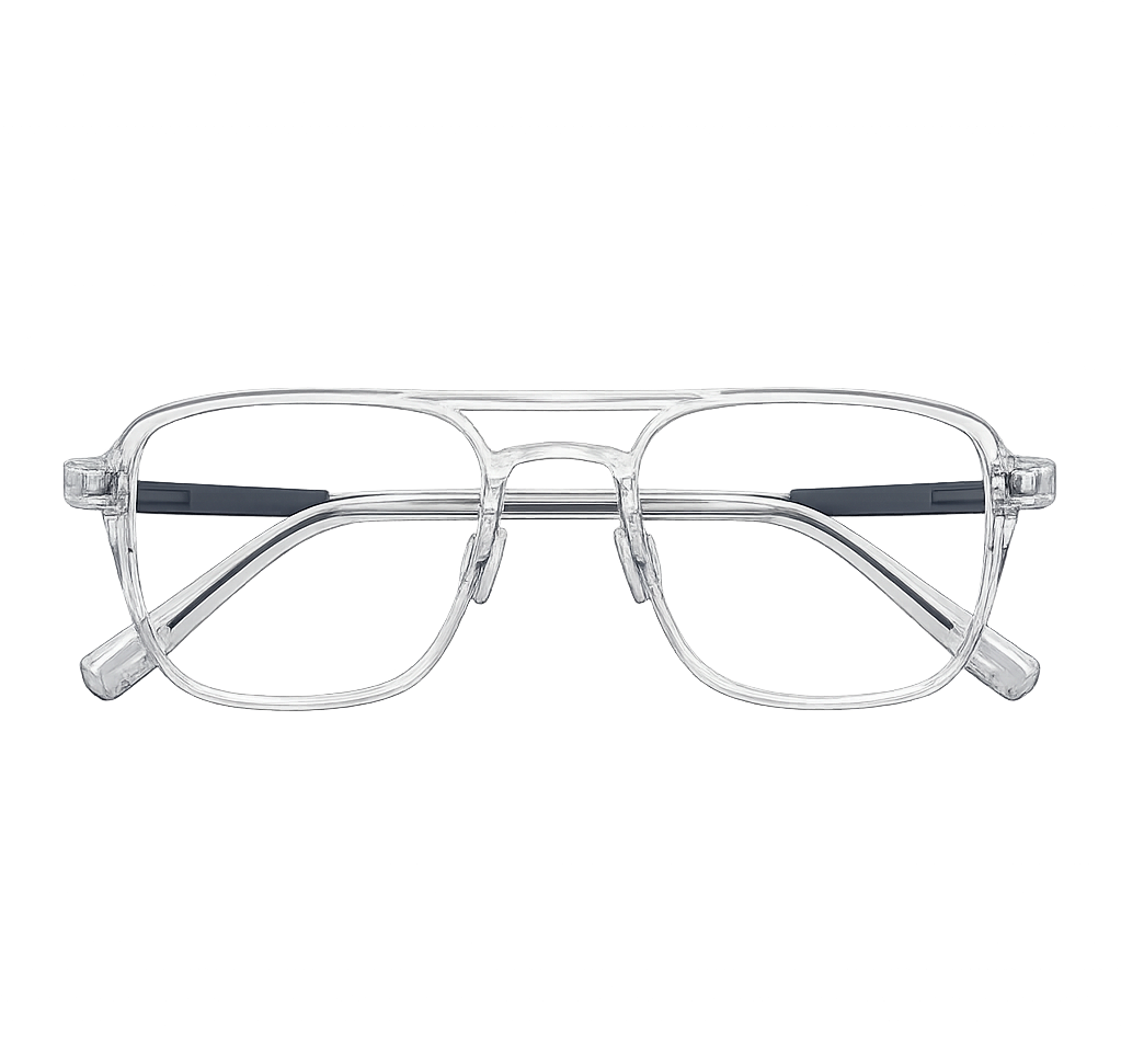 Monture Optique Aviator Transparente Cristal