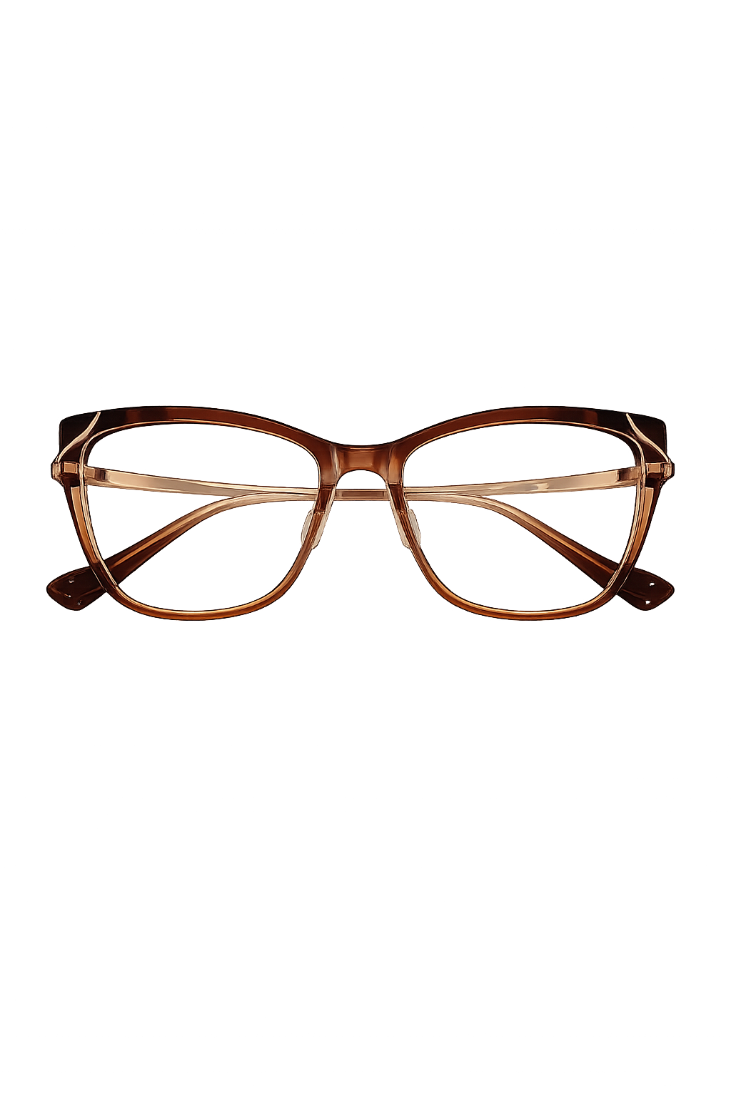 Monture Optique Papillon Marron Dégradé