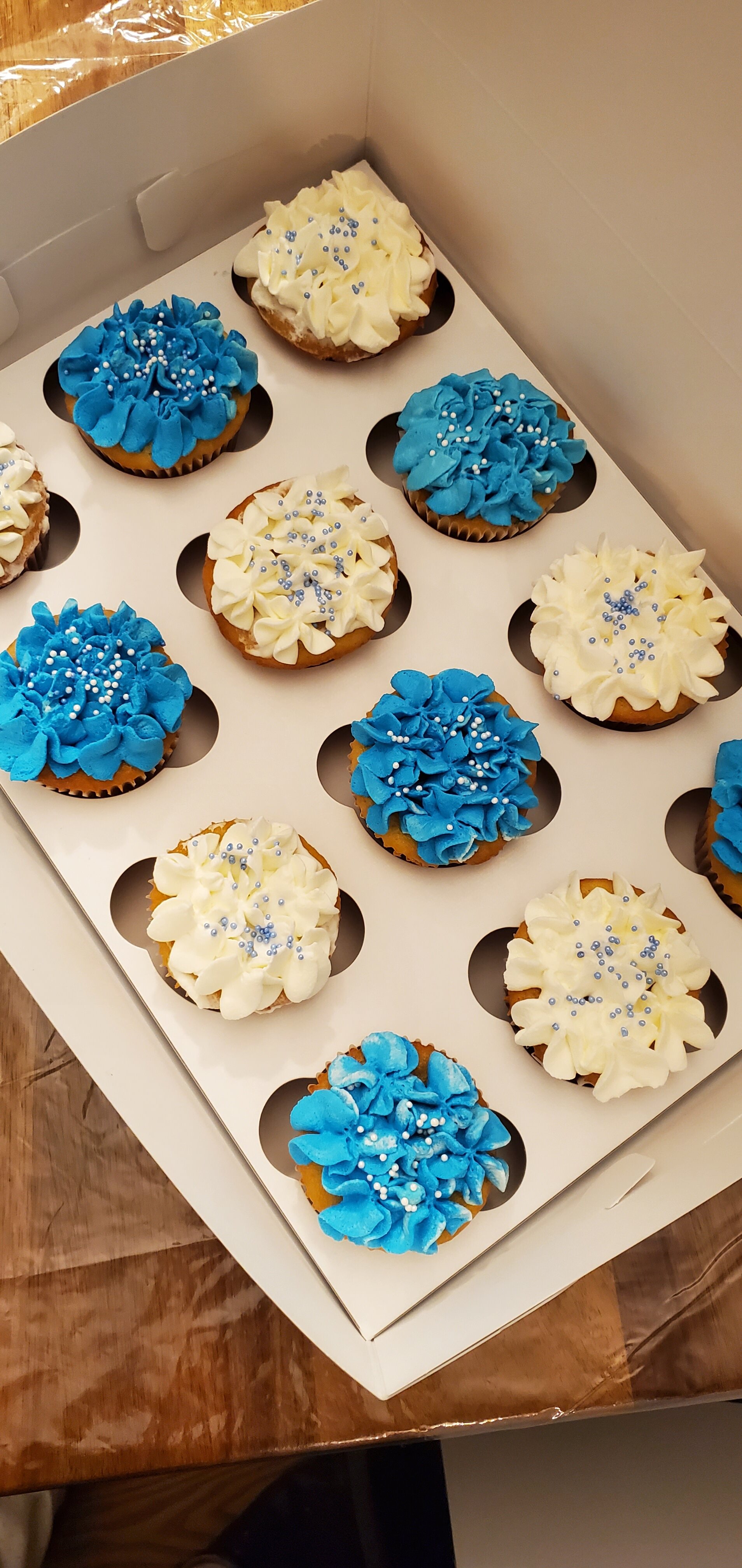 Cupcakes Bleu & Blanc