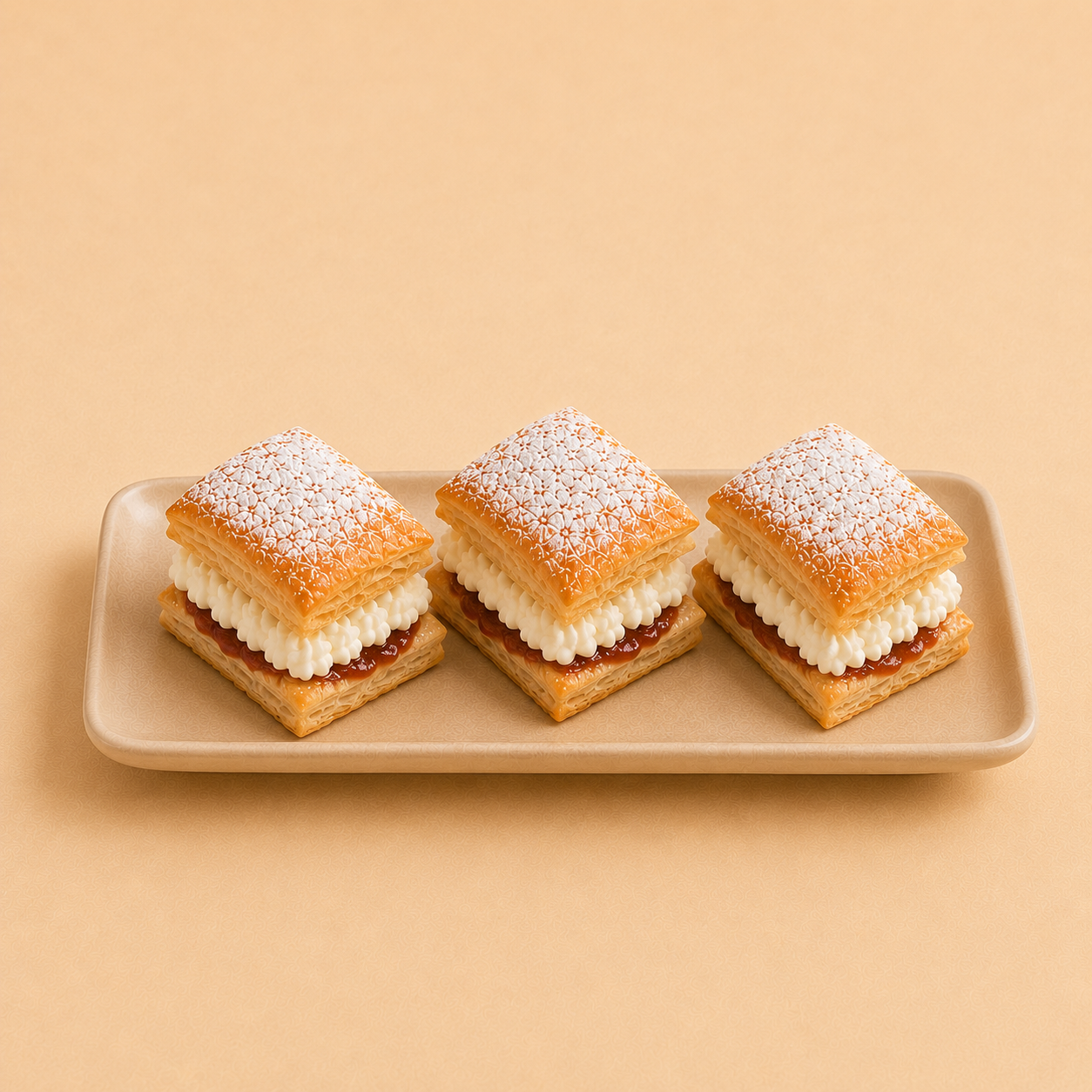 Feuilletés à la Crème & Framboise