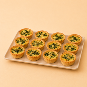 Minis Quiches aux Épinards – Idéales pour Buffets & Réceptions