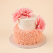 Gâteau Fleurs Rose et Blanc