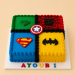 Gâteau Carré Super Héros