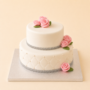 Gâteau Blanc et Argent