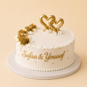 Gâteau Blanc et Or