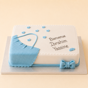 Gâteau Rectangle Bleu