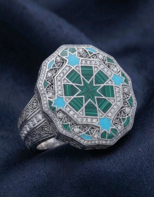 Bague Zaynab – Argent 925 Rhodié, Inspiration Almoravide