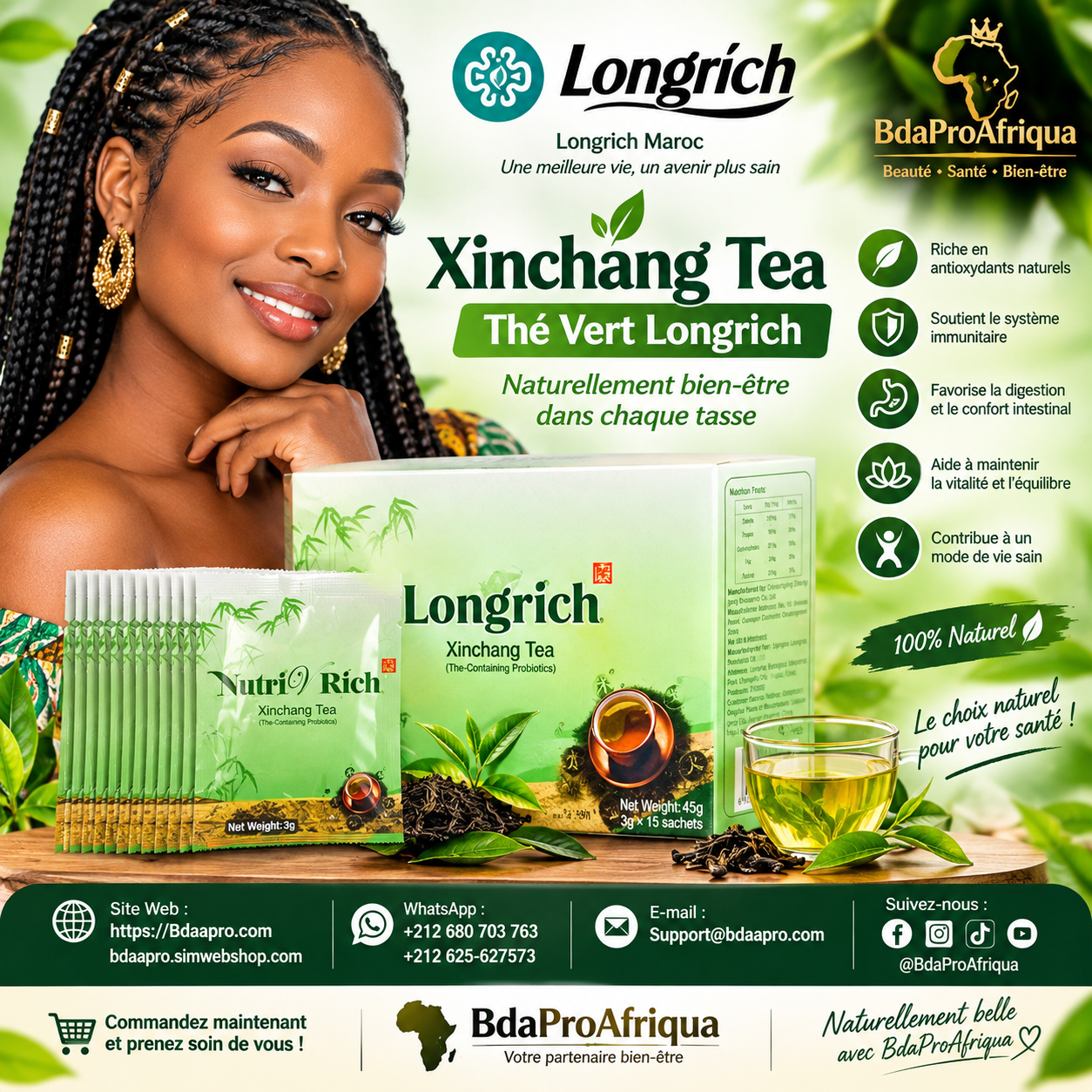 Longrich – Thé Vert Green Tea 45 g