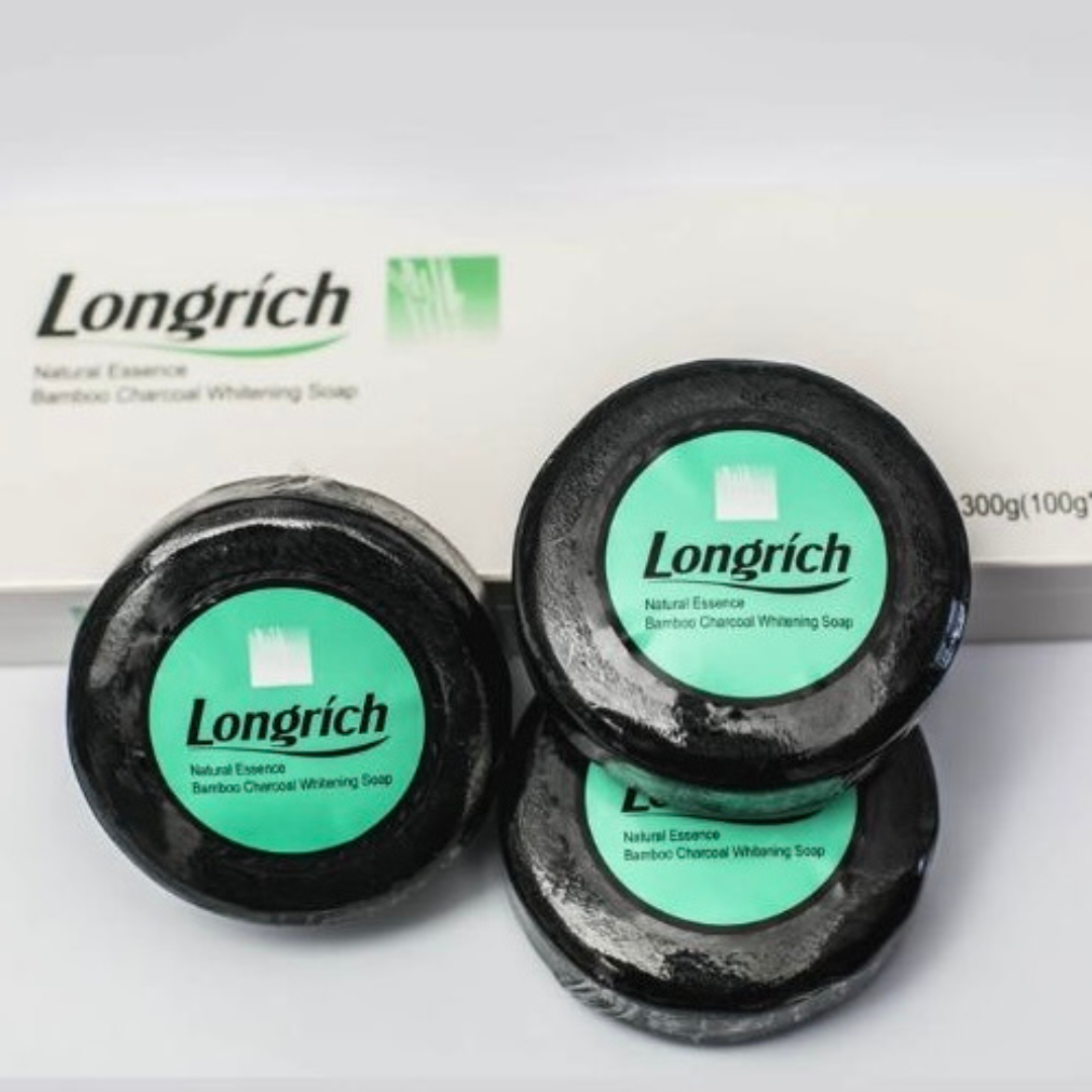 LONGRICH Pack De 3 Savons A Base De Charbon De Bambou