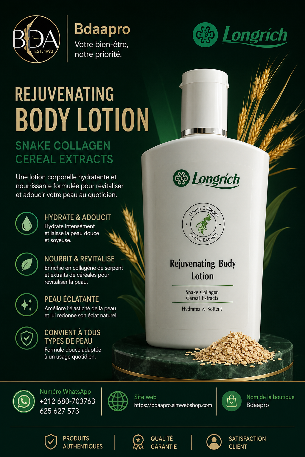 Lotion Rajeunissante Longrich