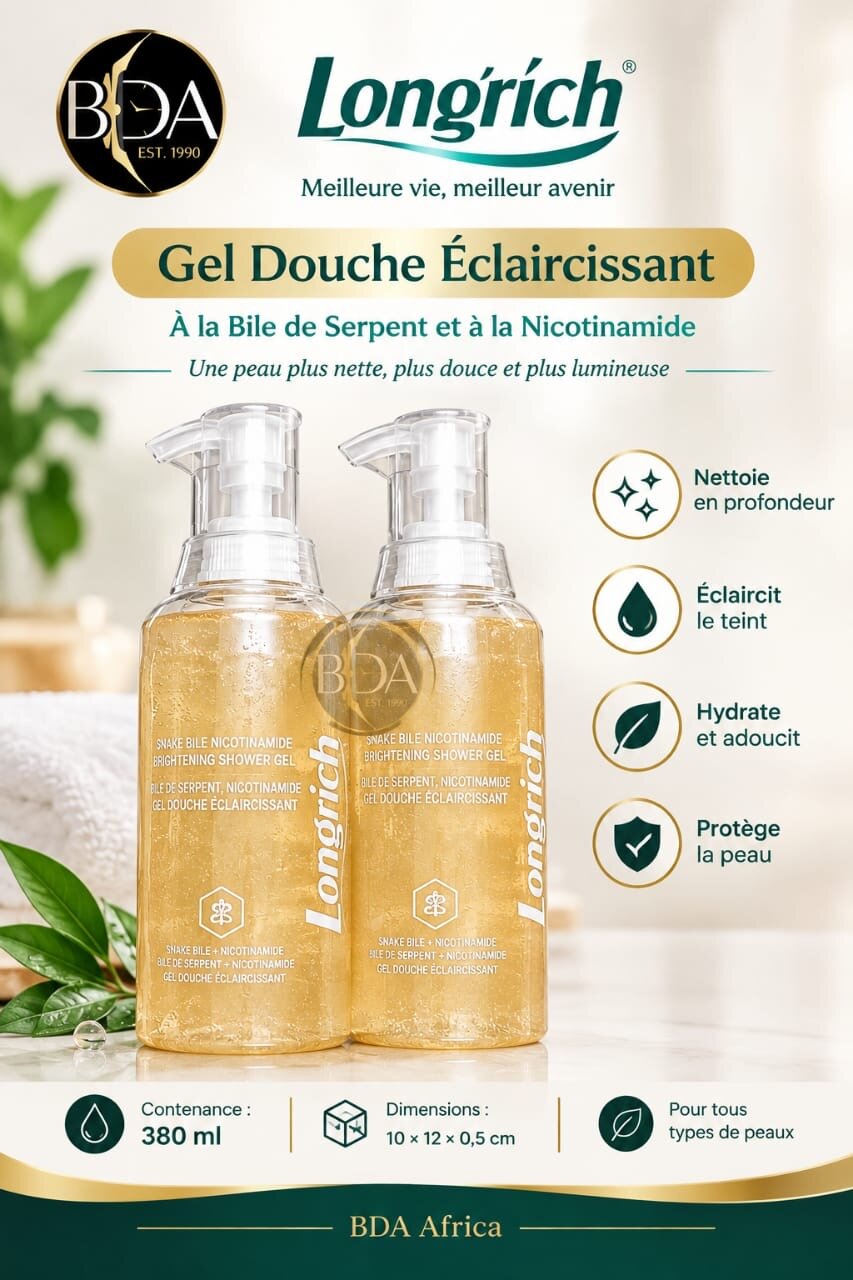 Longrich —Gel Douche Éclaircissant à la Bile de Serpent & Nicotionamide