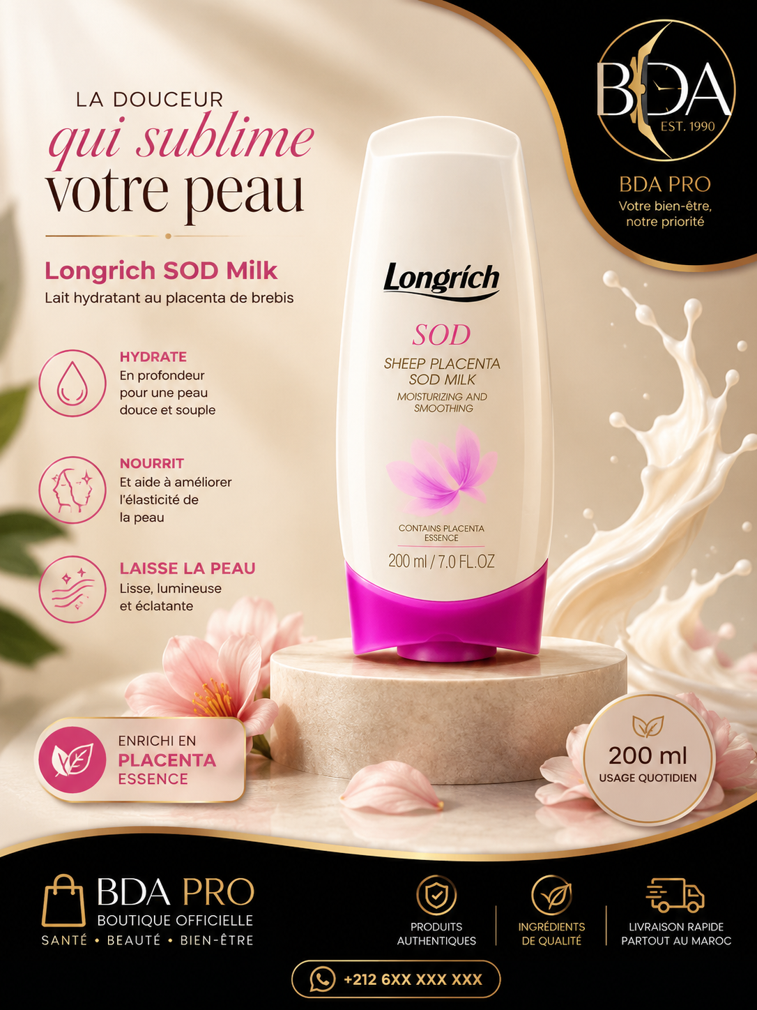 Lait corporel SOD Longrich