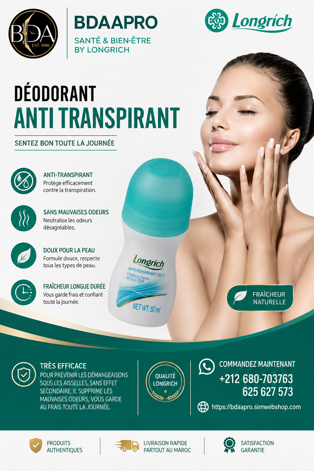 Déodorant Longrich Anti-transpirant