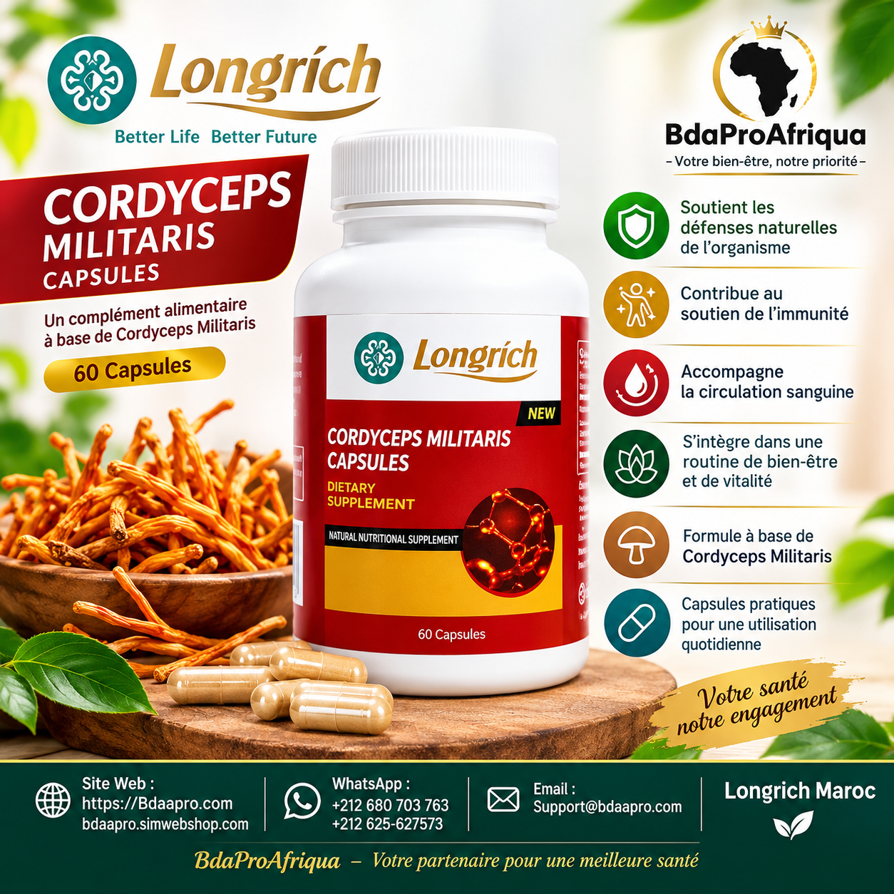 Longrich – Cordyceps Militaris 60 Capsules