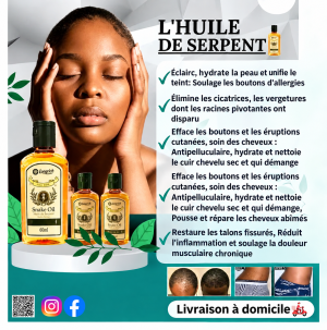 Longrich Huile de Serpent – Soin Capillaire