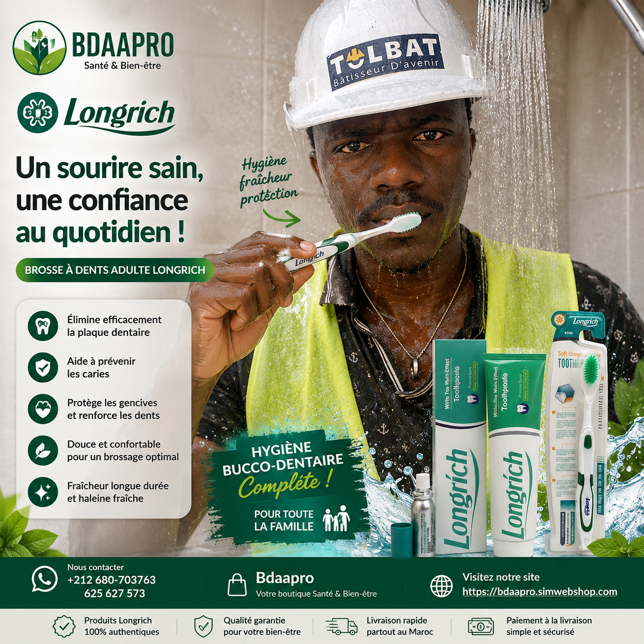 Brosse à dents adulte Longrich