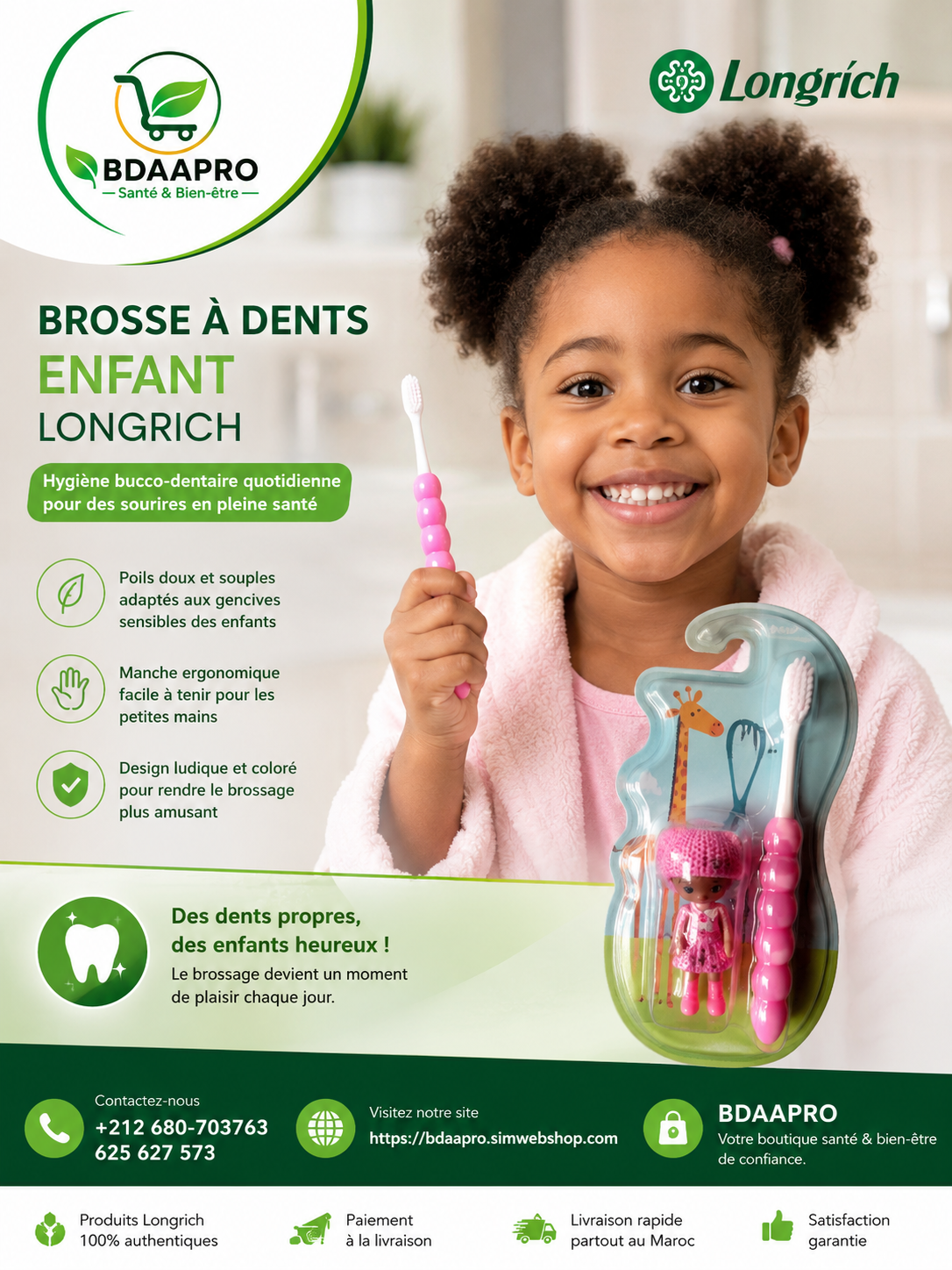 Brosse à dents enfant Longrich