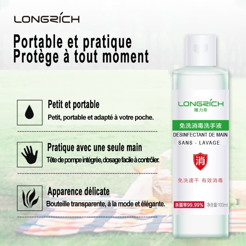 Désinfectant pour les mains Longrich