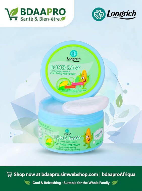 Longrich Long Baby – Poudre Bébé à l’Essence de Maïs 160 g