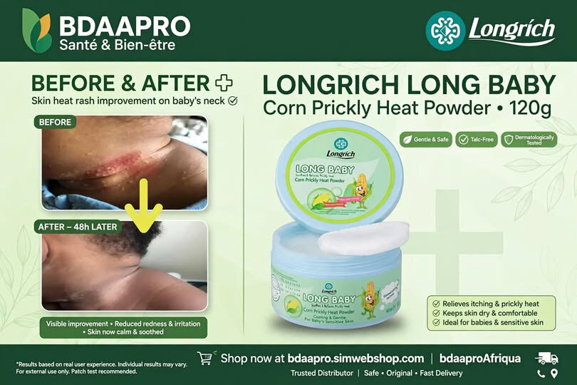 Longrich Long Baby – Poudre Bébé à l’Essence de Maïs 160 g