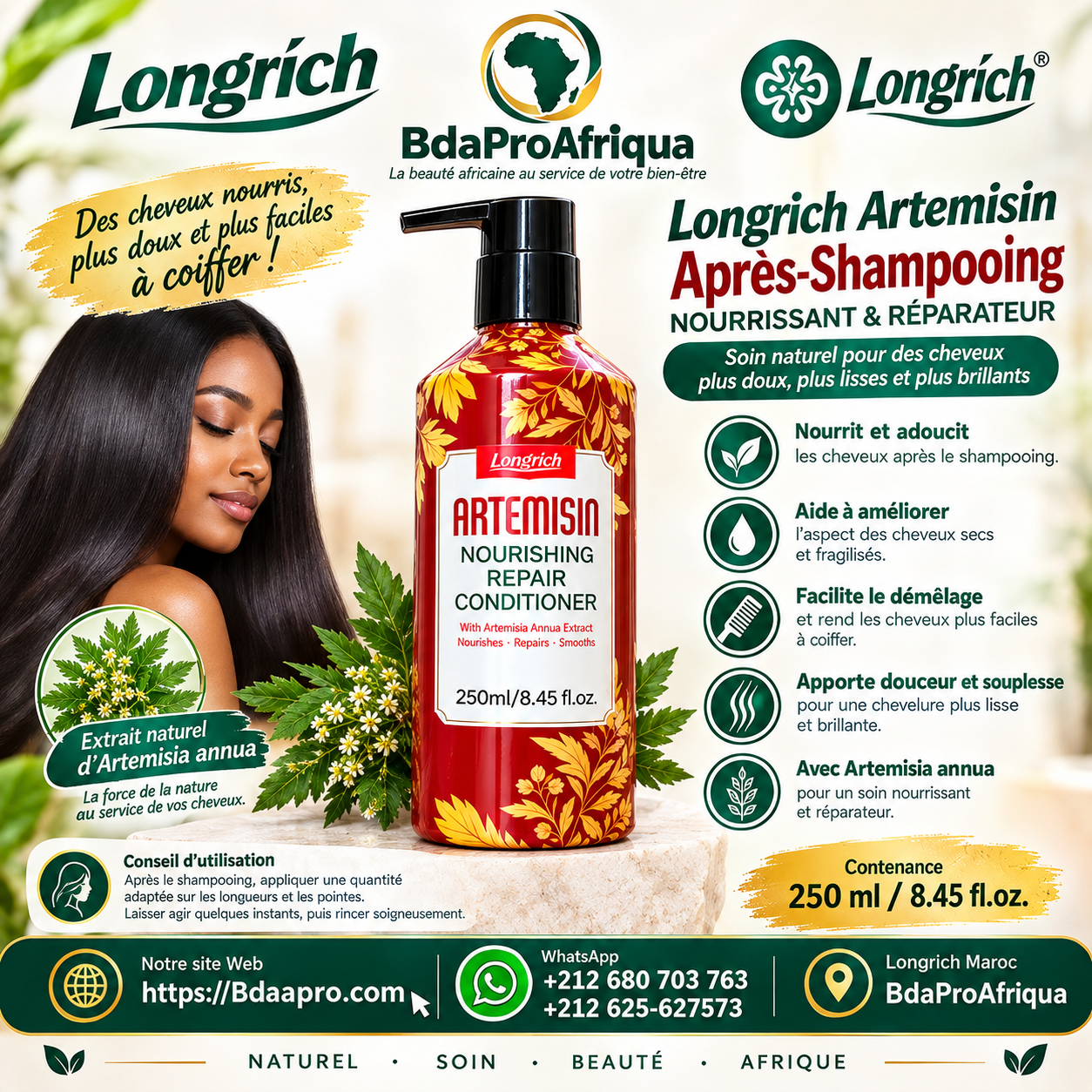 Longrich Artemisin – Après-Shampooing Nourrissant & Réparateur
