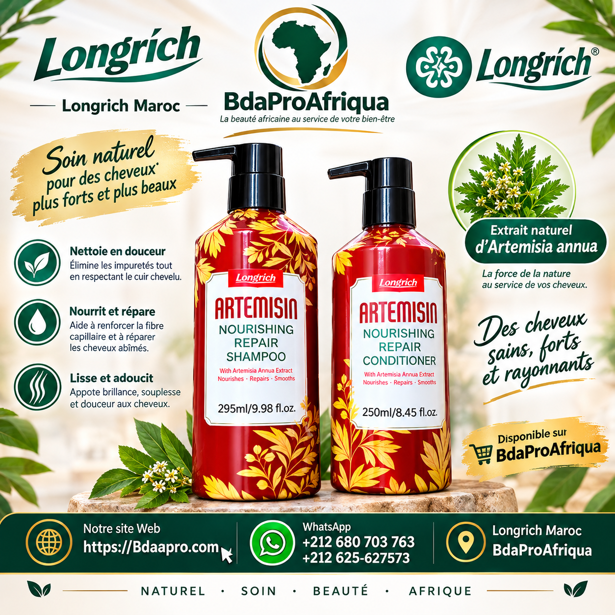 Longrich Artemisin – Après-Shampooing Nourrissant & Réparateur
