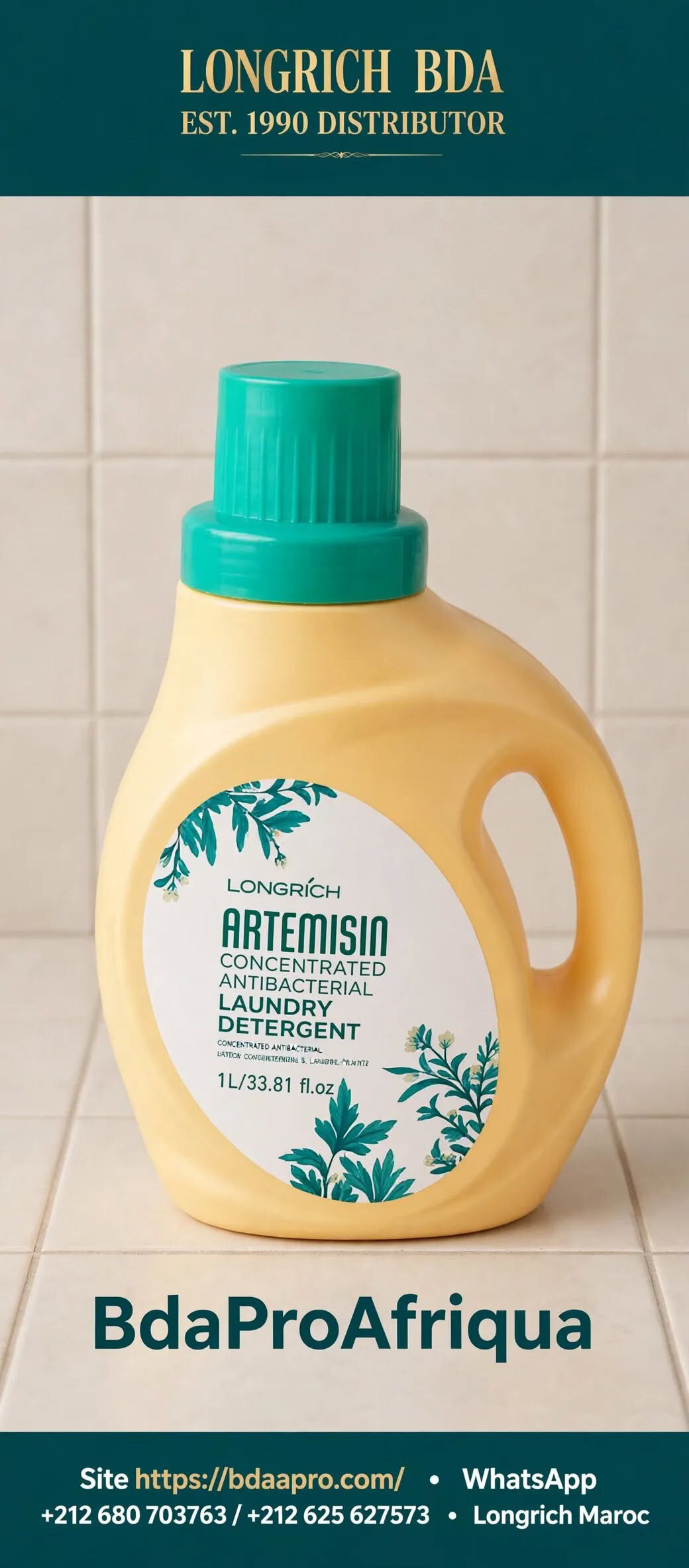 Longrich Artemisin – Détergent de Lessive Antibactérien Concentré 1  L
