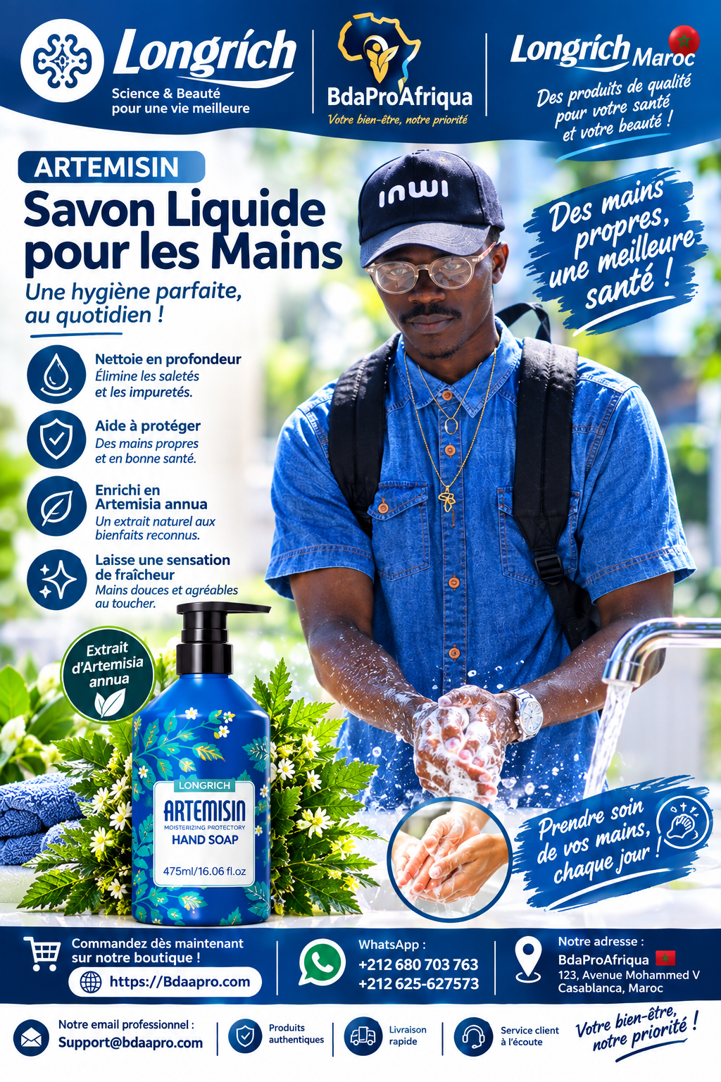 Longrich Artemisin – Savon Liquide pour les Mains