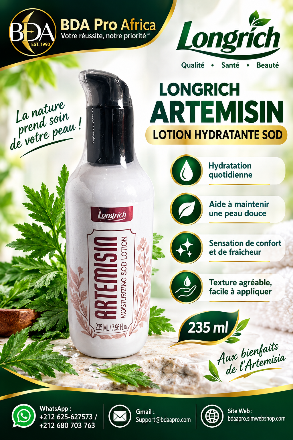 Longrich Artemisin – Lotion Hydratante SOD