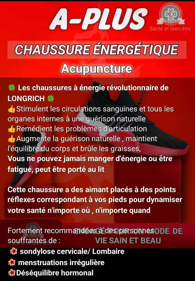 Longrich Aplus – Chaussures de Sport Énergétiques Acupuncture