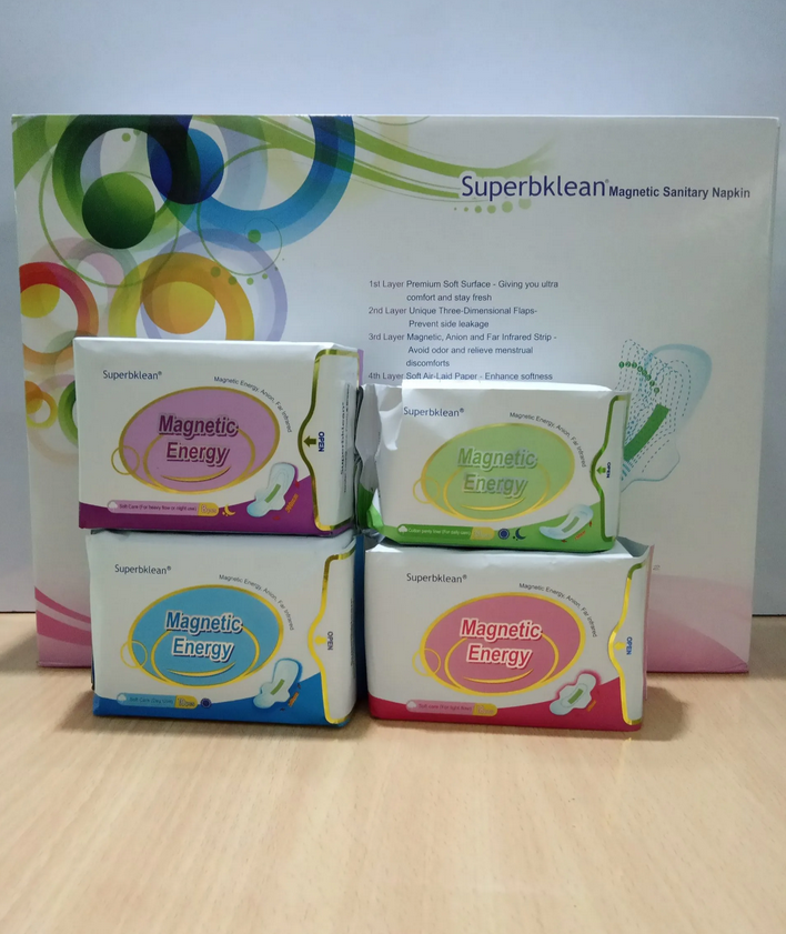 Longrich Superbklean – Serviettes Hygiéniques Magnétiques de Jour 260 mm