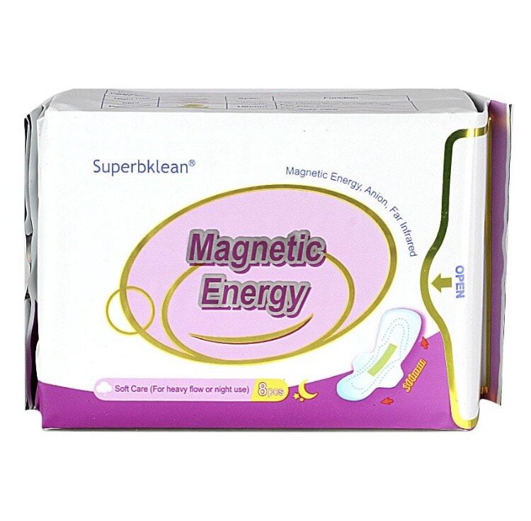 Longrich Superbklean – Serviettes Hygiéniques Magnétiques de Nuit 300 mm