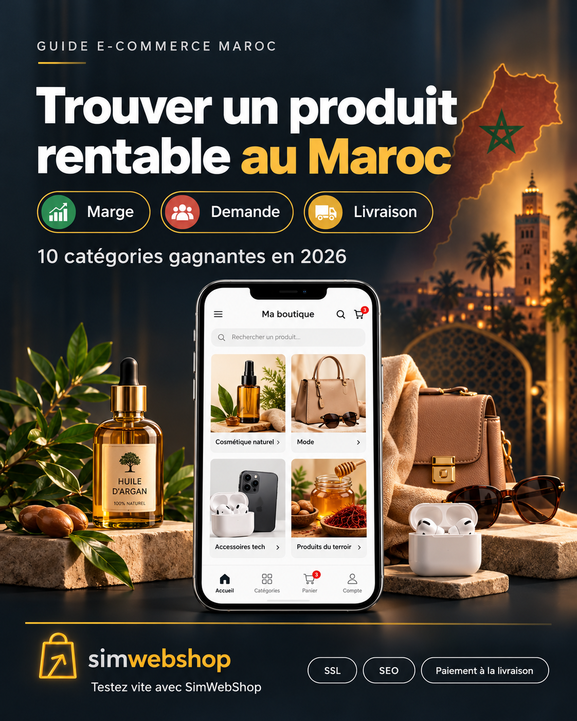 Top 10 produits rentables à vendre en ligne au Maroc en 2026