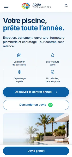 Aqua Thermique SPA — version mobile