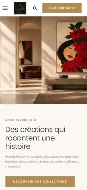 Thème Galerie Moon Art — version mobile