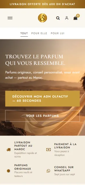Thème Shahd Touch — version mobile
